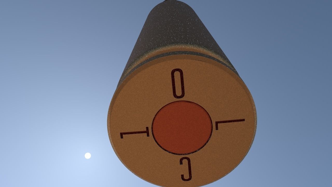 50cal bullet 3D model_2