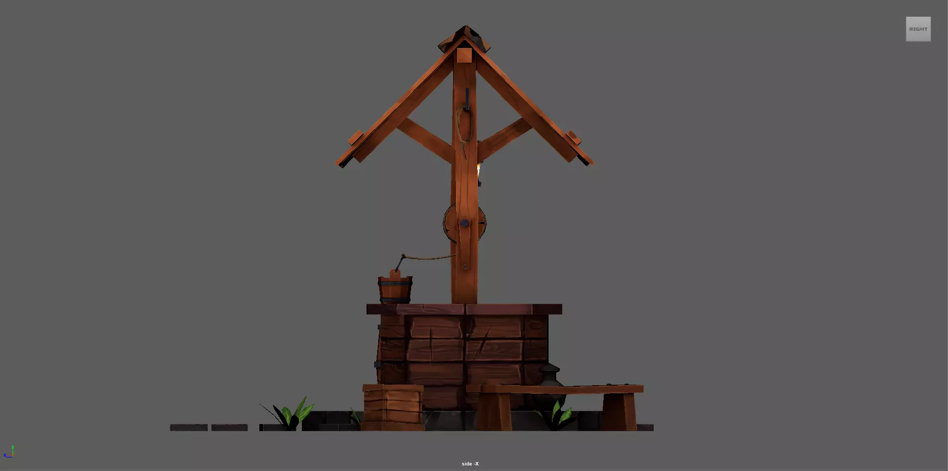 Water Well 3D Model  Low-poly 3D model_6