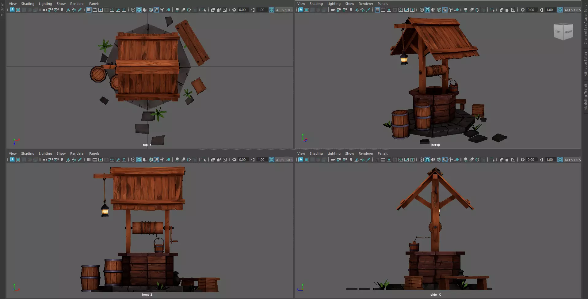 Water Well 3D Model  Low-poly 3D model_3