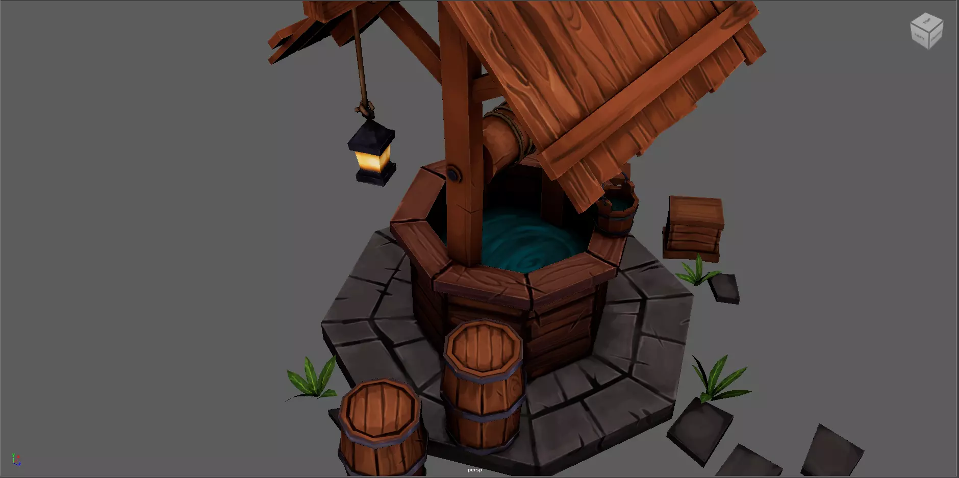 Water Well 3D Model  Low-poly 3D model_8