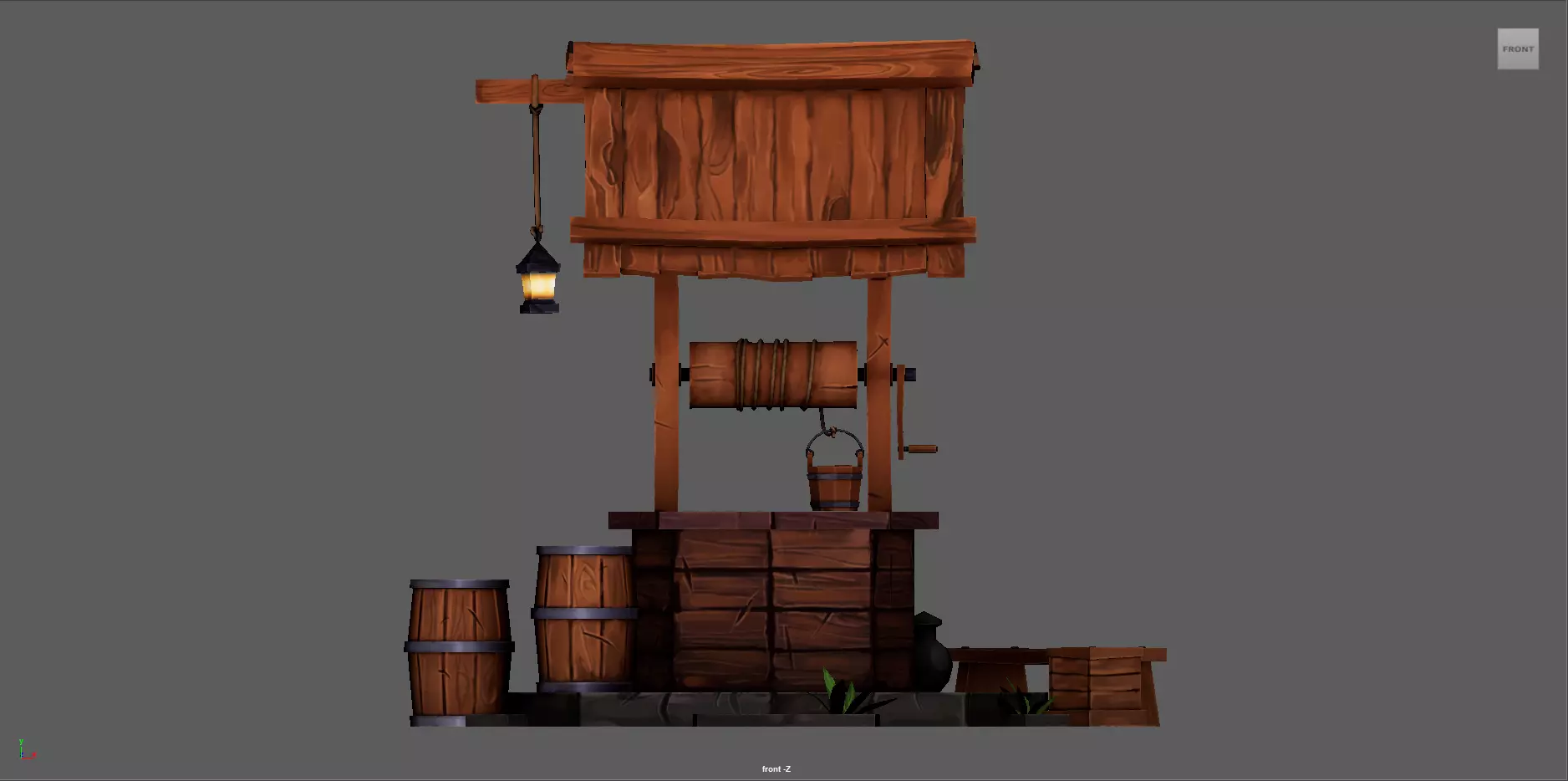 Water Well 3D Model  Low-poly 3D model_5