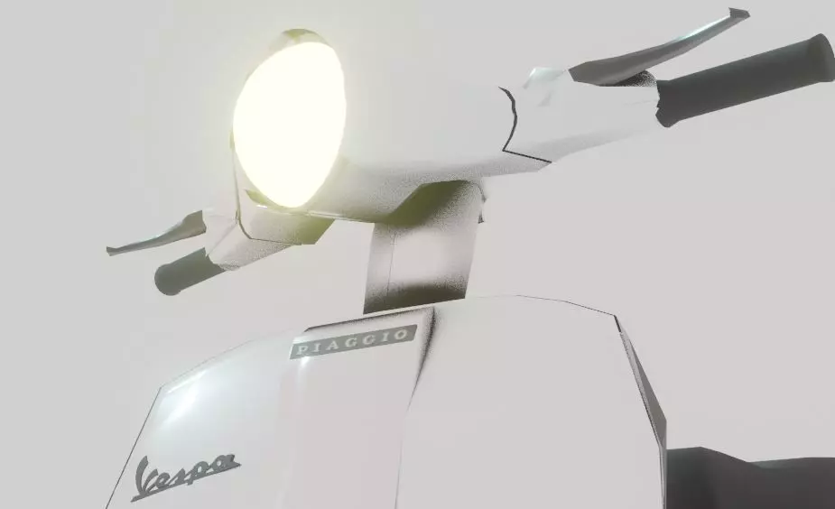 1981 Vespa PX150 White 3D model