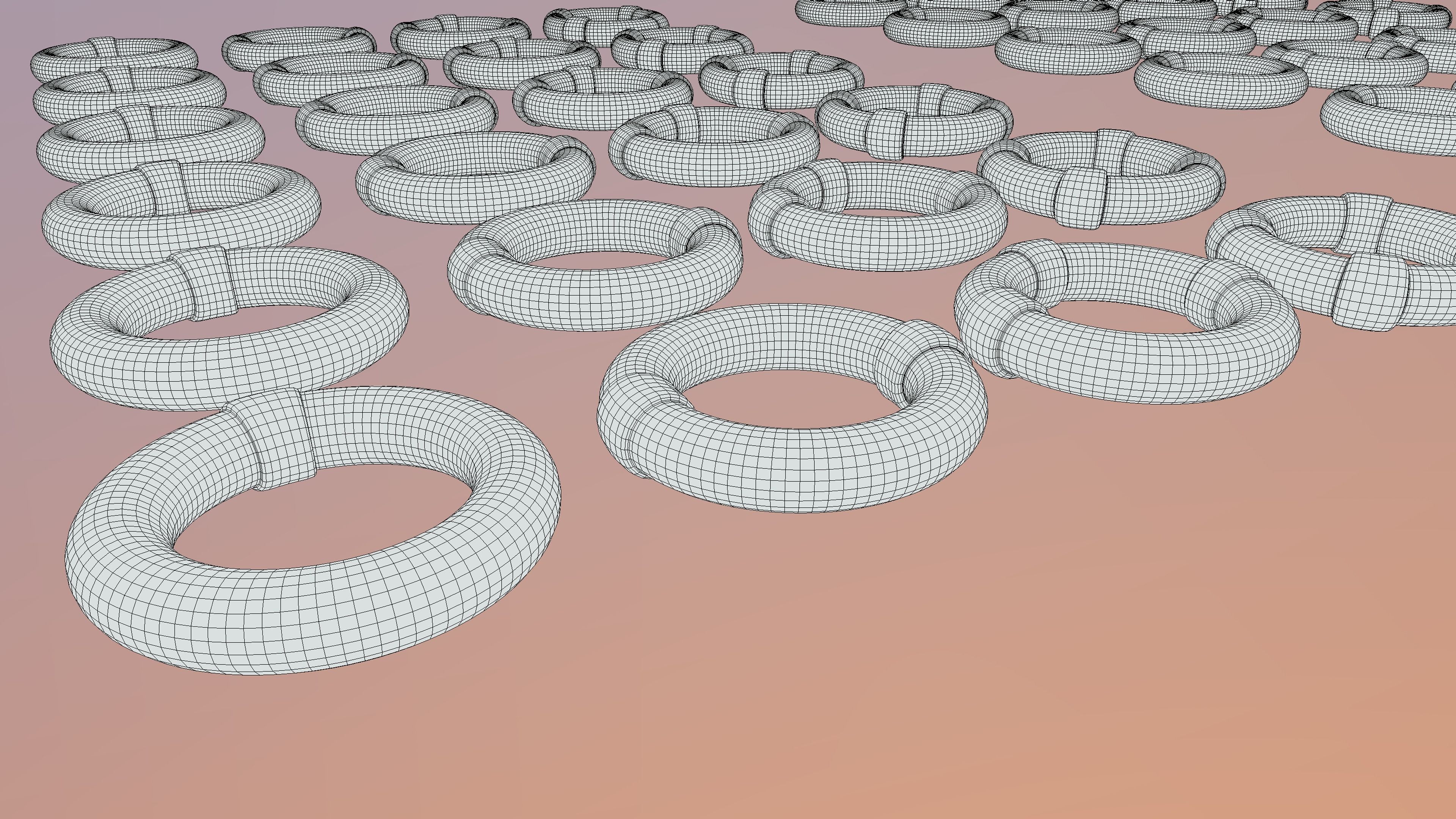 Beach Lifesavers Pack Low-poly 3D model_12