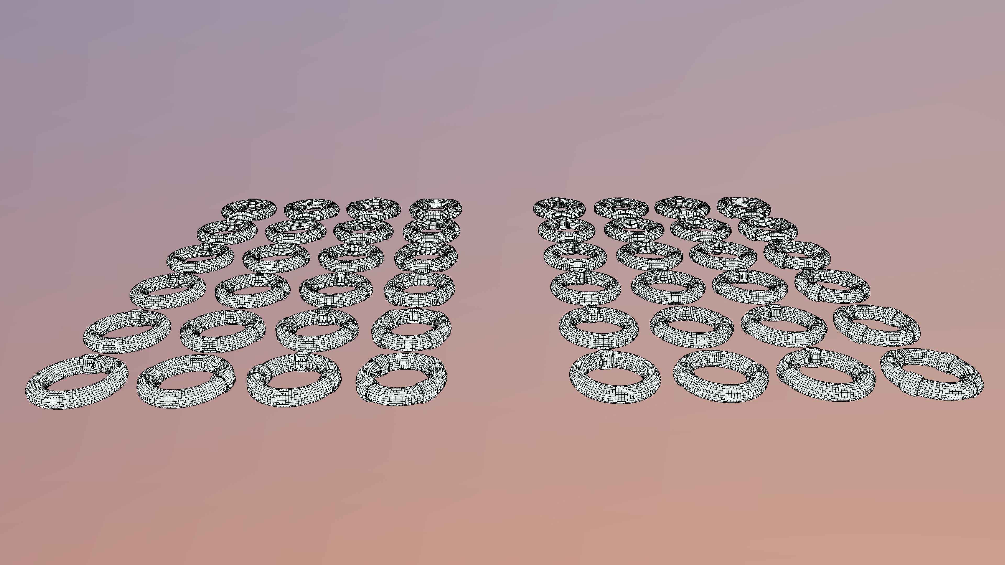 Beach Lifesavers Pack Low-poly 3D model_4