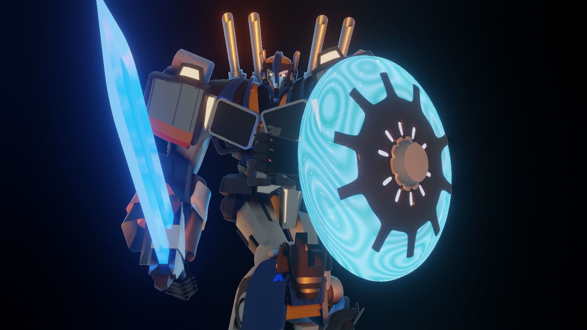 Transformers Prime Sentinel Prime Free low-poly 3D model_4