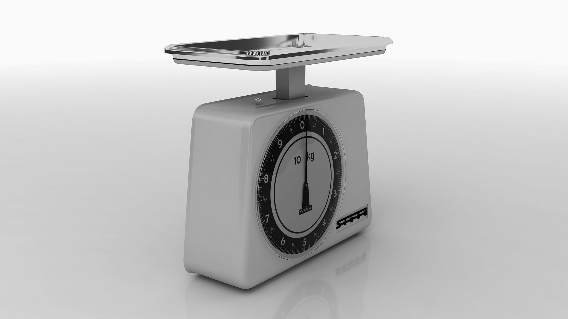 balance scale stube 10 kg old 1950-1960 3D model_4
