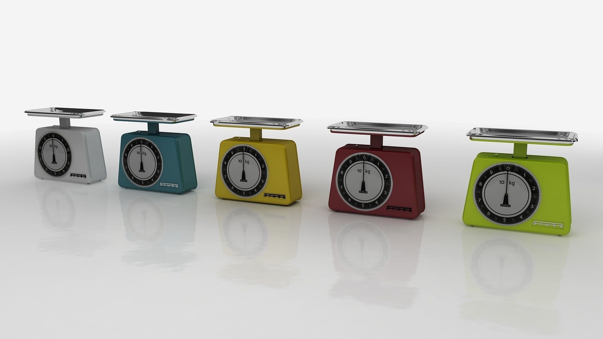 balance scale stube 10 kg old 1950-1960 3D model_7