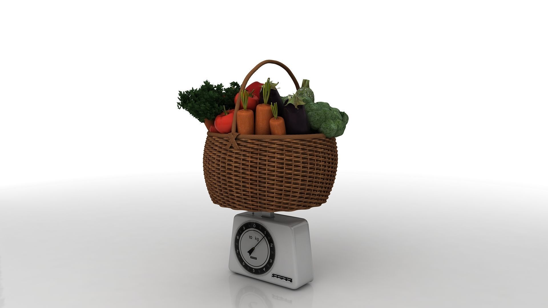 balance scale stube 10 kg old 1950-1960 3D model_8