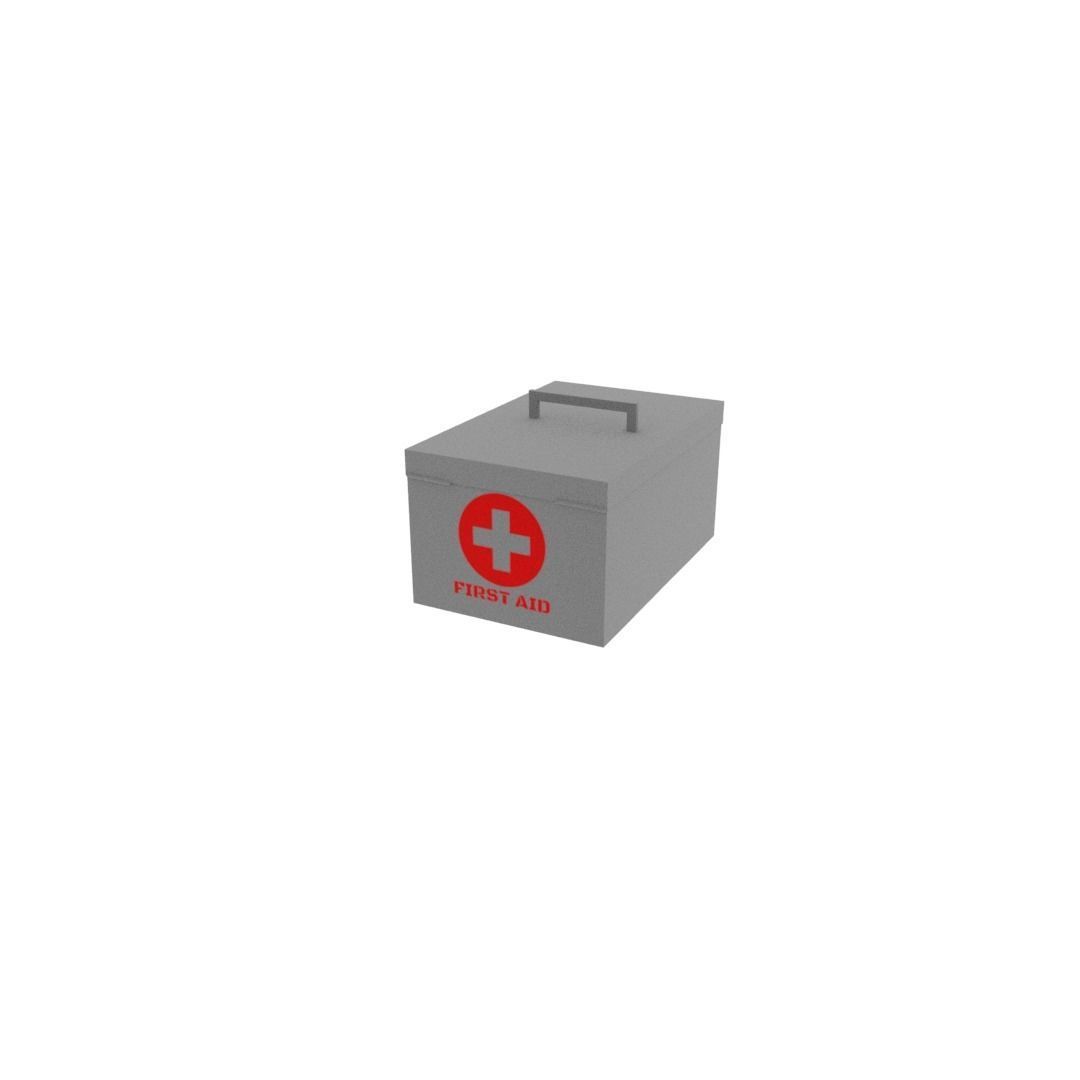 First aid bag Low-poly 3D model_8