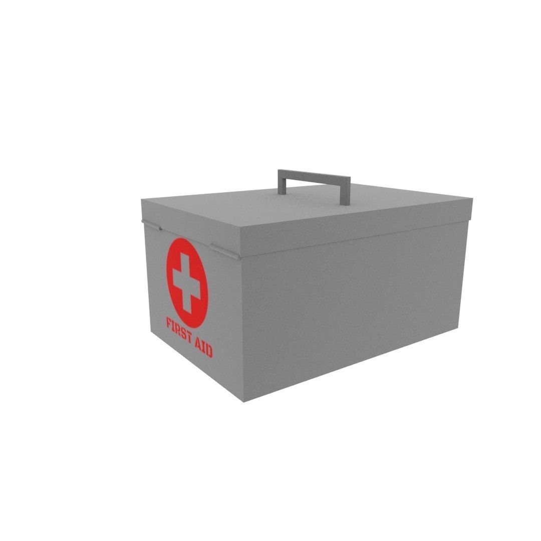 First aid bag Low-poly 3D model_6