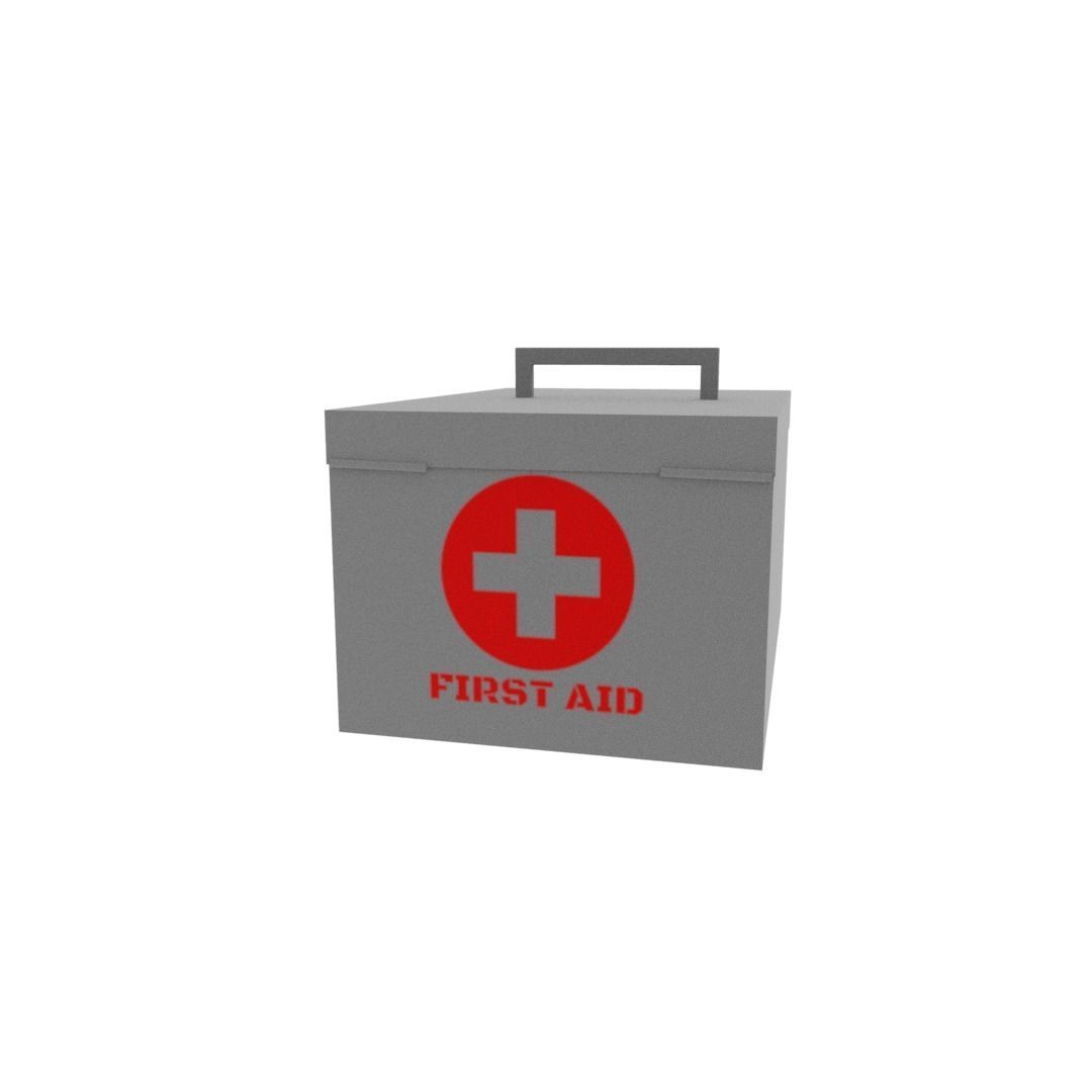 First aid bag Low-poly 3D model_5