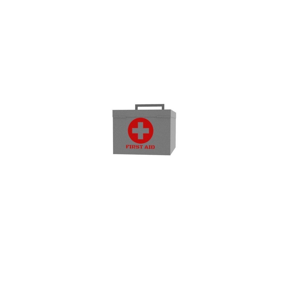 First aid bag Low-poly 3D model_10