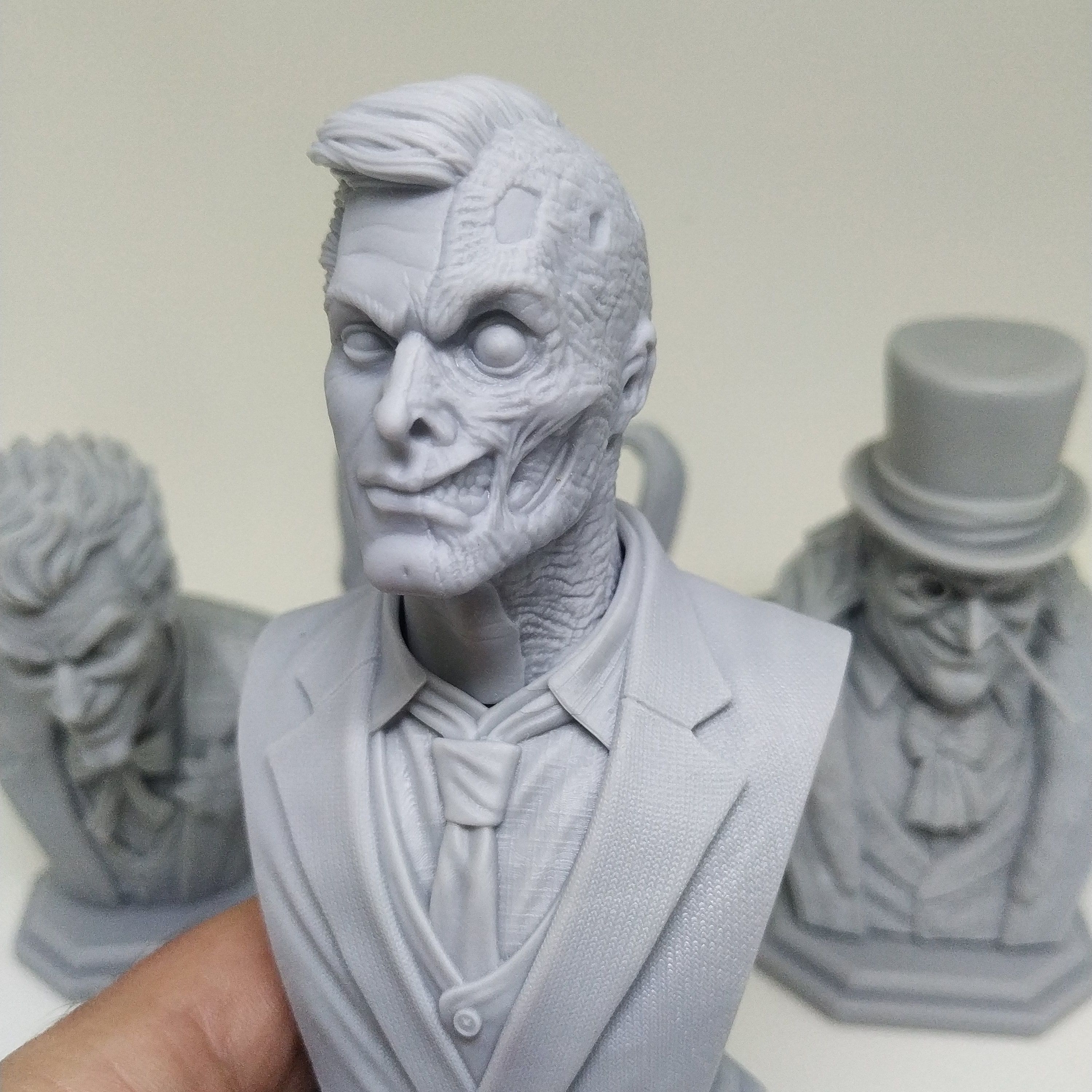 2 Face Bust STL 3D Print Model 3D print model_1