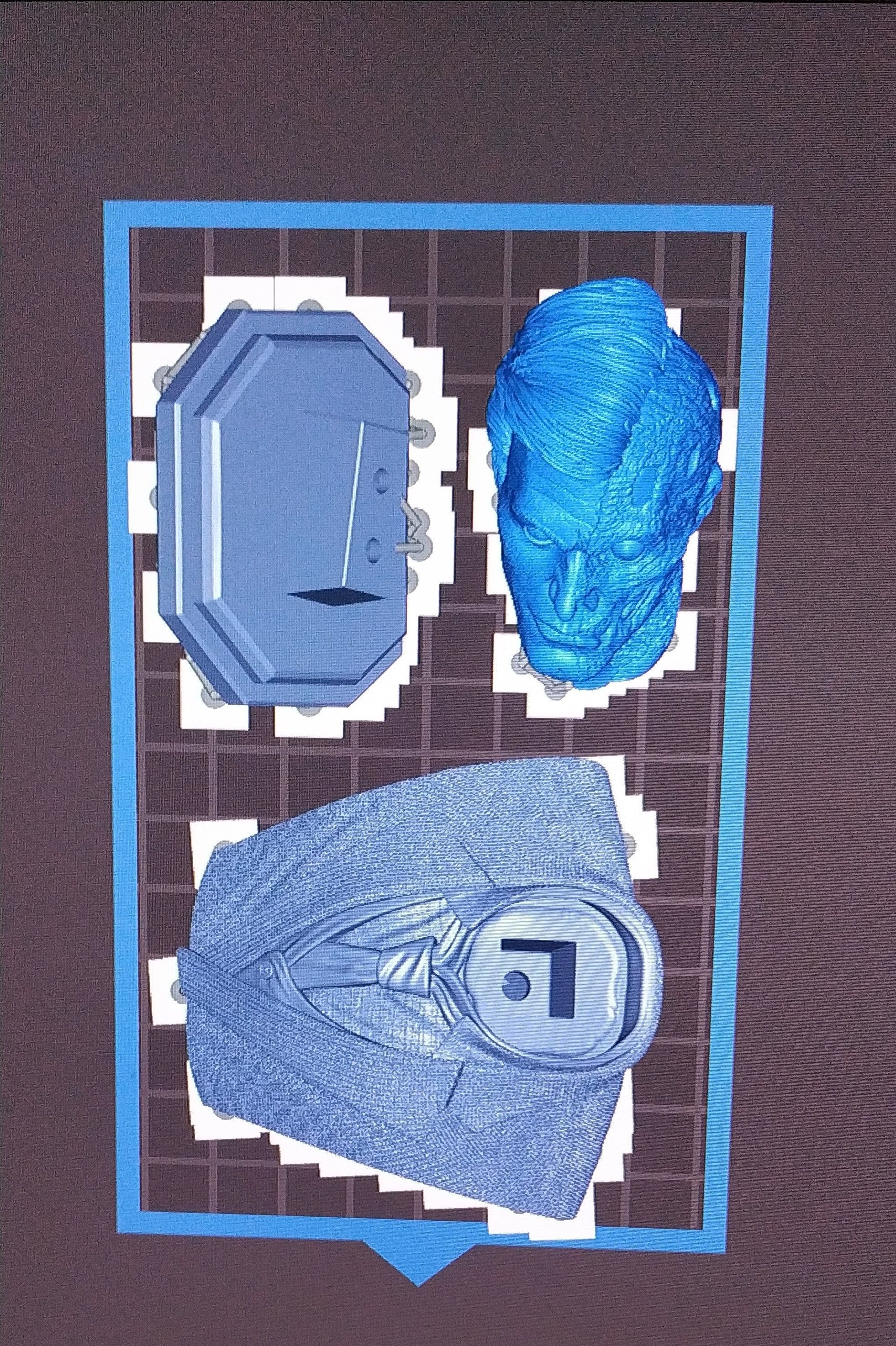 2 Face Bust STL 3D Print Model 3D print model_5