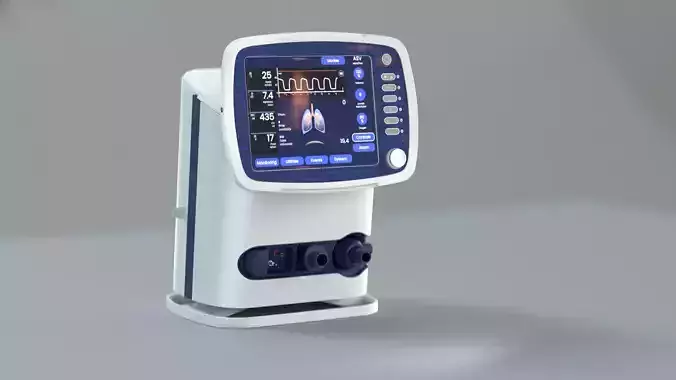 Hospital ventilator unit 3D model