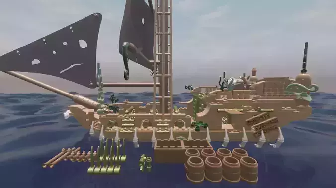 LEGO - CURSED SLOOP - DEVILs PUPIL - Rogue Film Productions 3D model