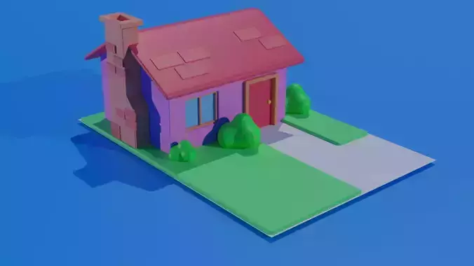 3D Cute Cartoon House