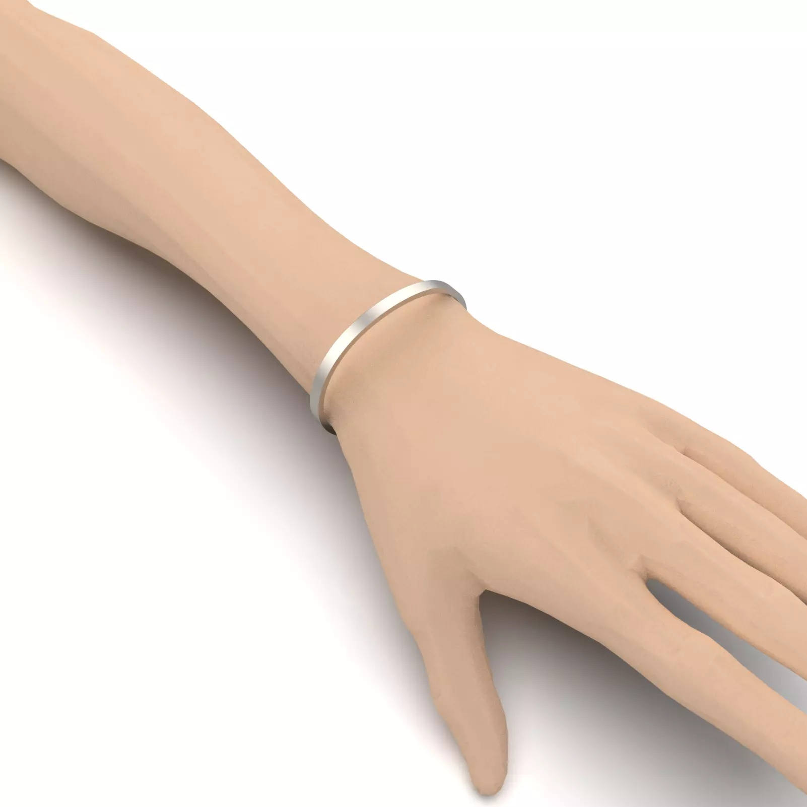 Hard flat bracelet 3D print model_0