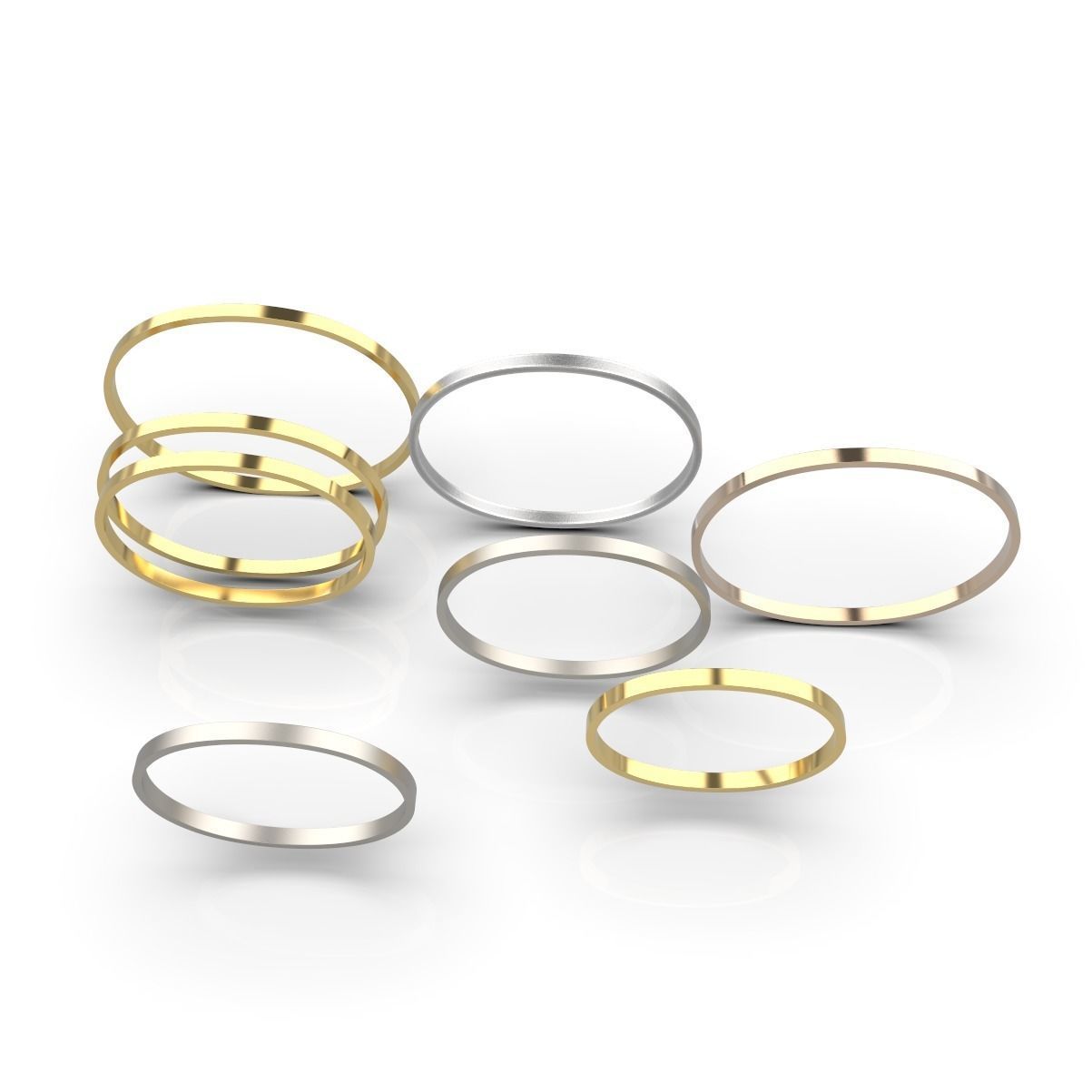 Hard flat bracelet 3D print model_11