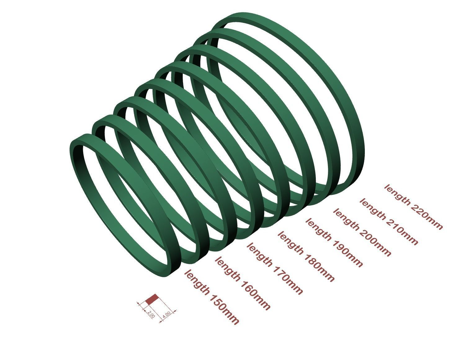 Hard flat bracelet 3D print model_1