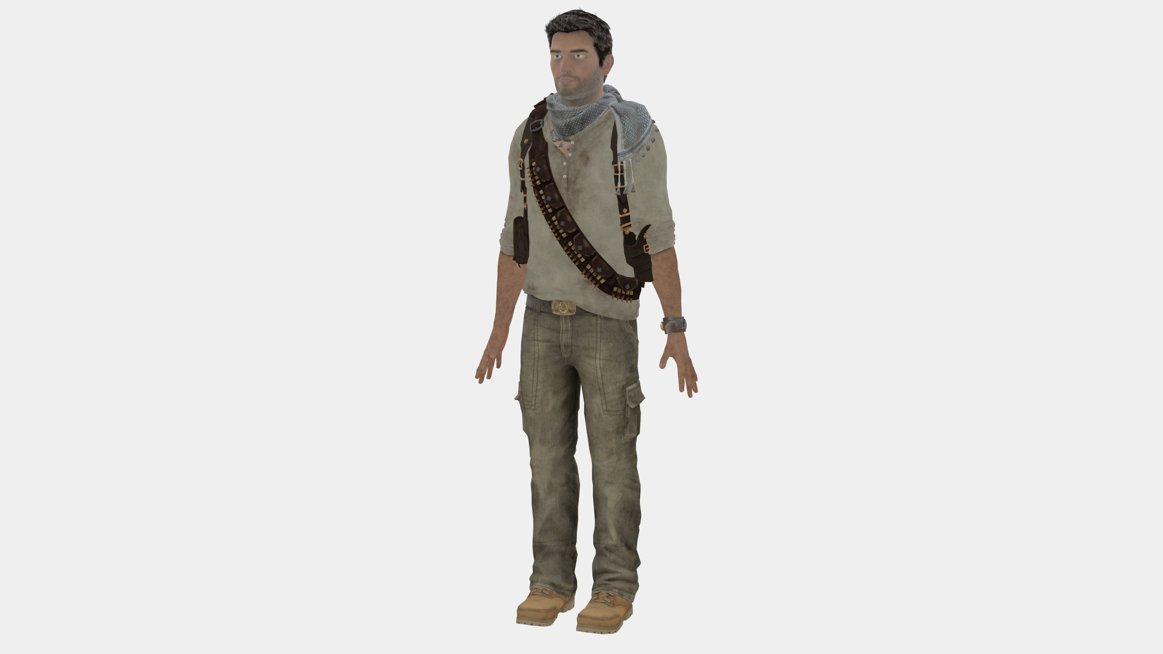 NATHAN DRAKE - PBR - RIGGED 3D model_2