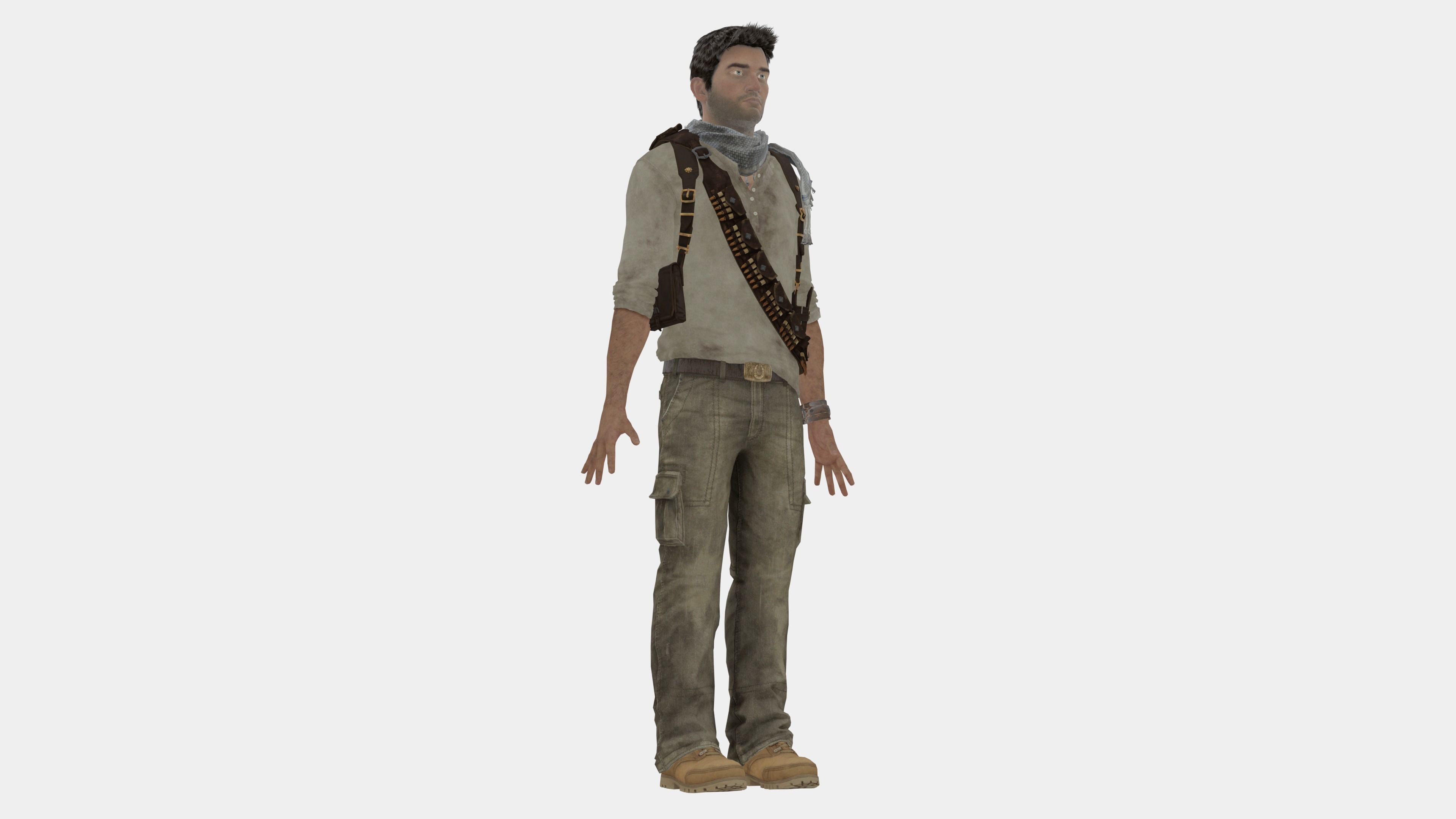 NATHAN DRAKE - PBR - RIGGED 3D model_3