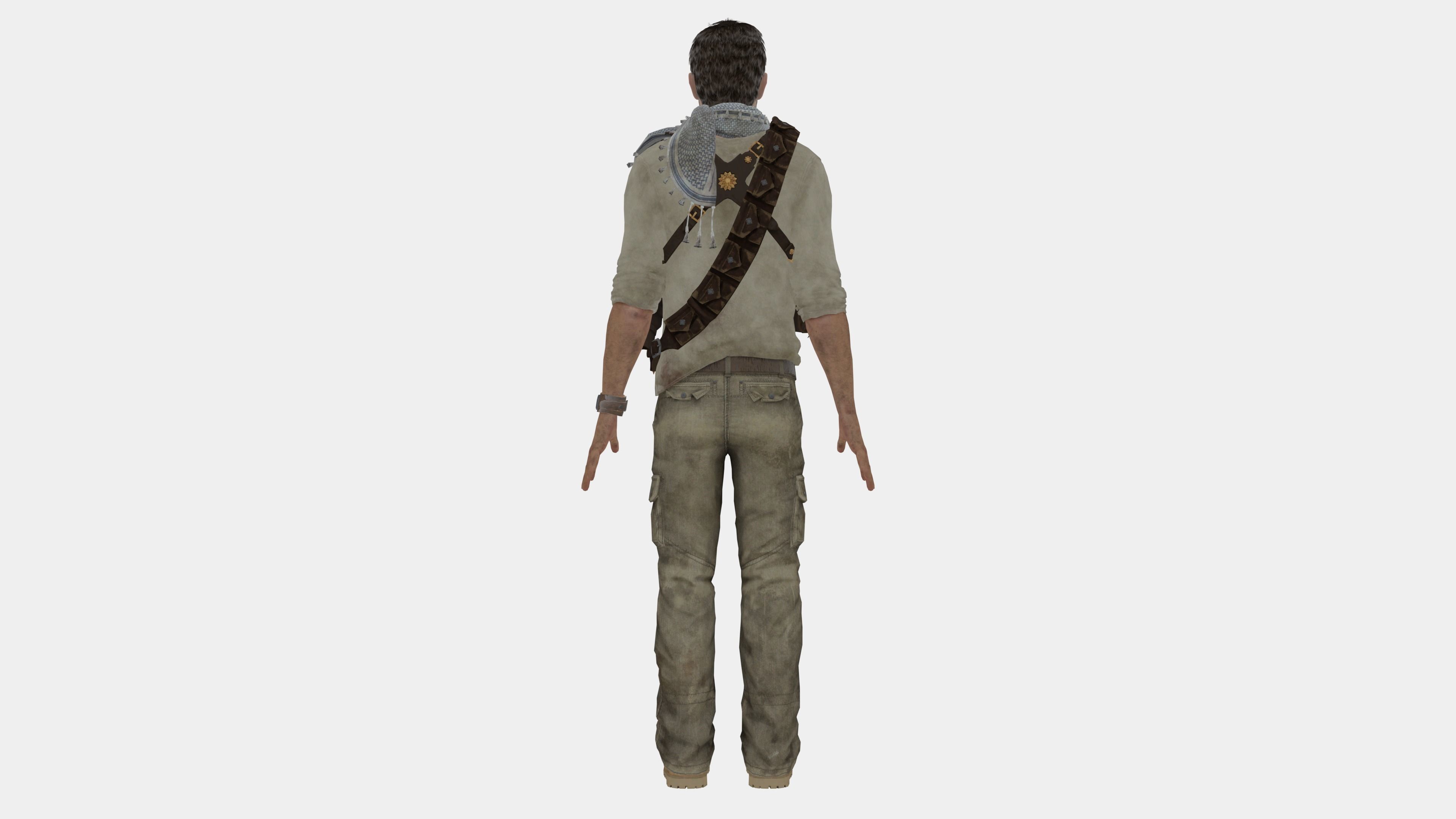 NATHAN DRAKE - PBR - RIGGED 3D model_4