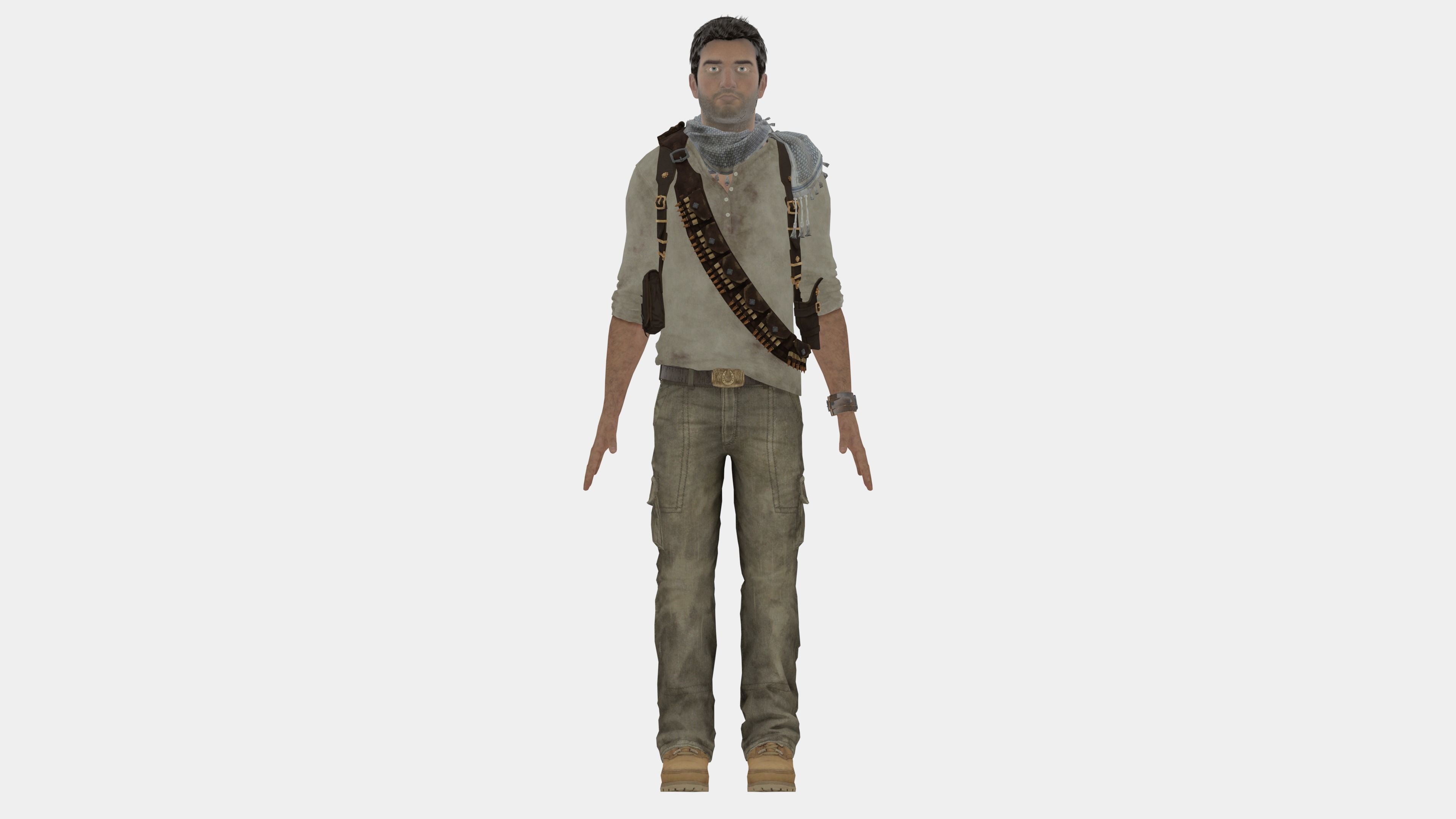 NATHAN DRAKE - PBR - RIGGED 3D model_1