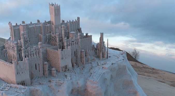 Fortress in Rub al KhaliRub Desert 3D model