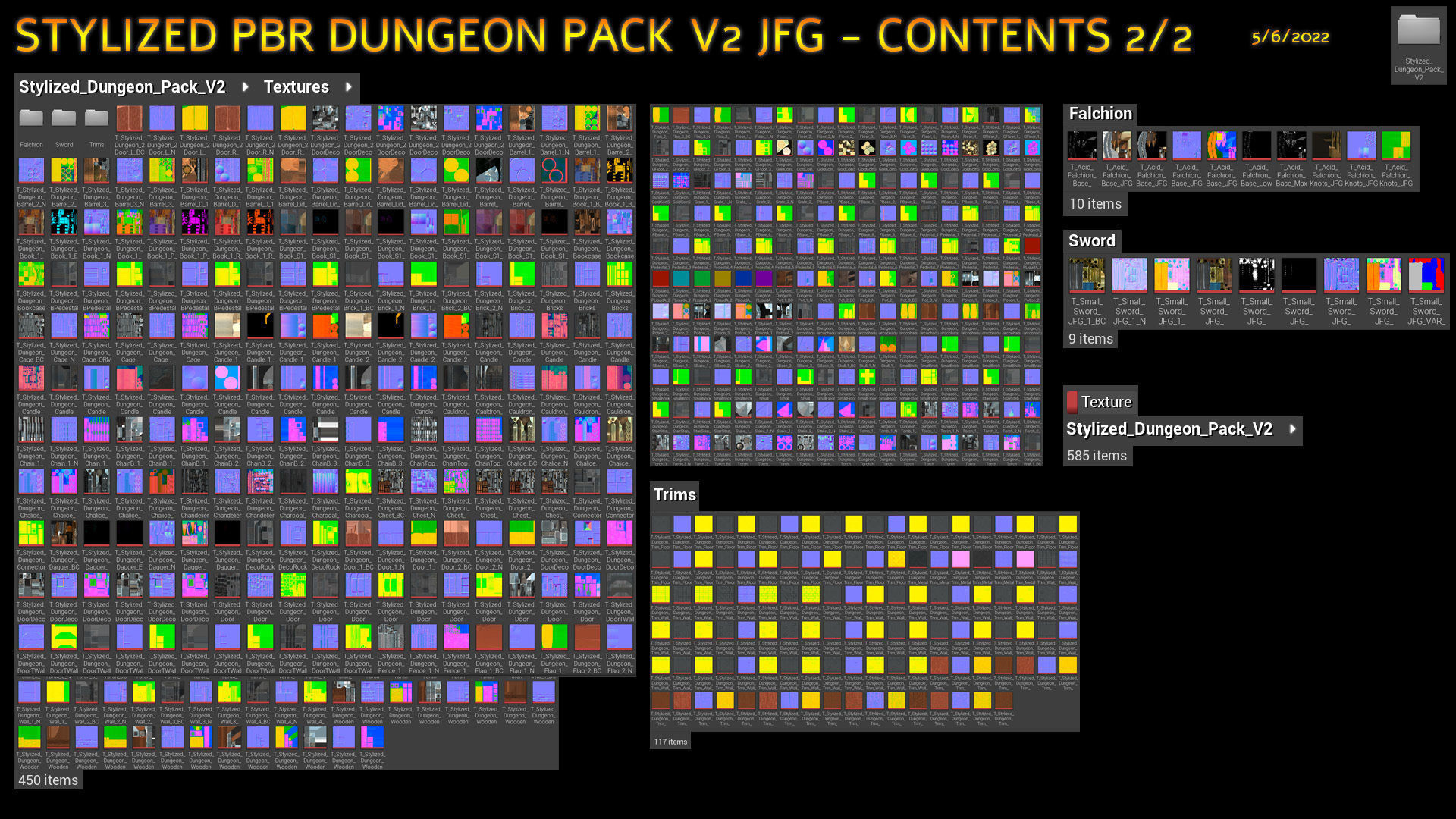 Stylized PBR Dungeon Pack JFG V2 - Source Files - 2022 EDITION Low-poly 3D model_25