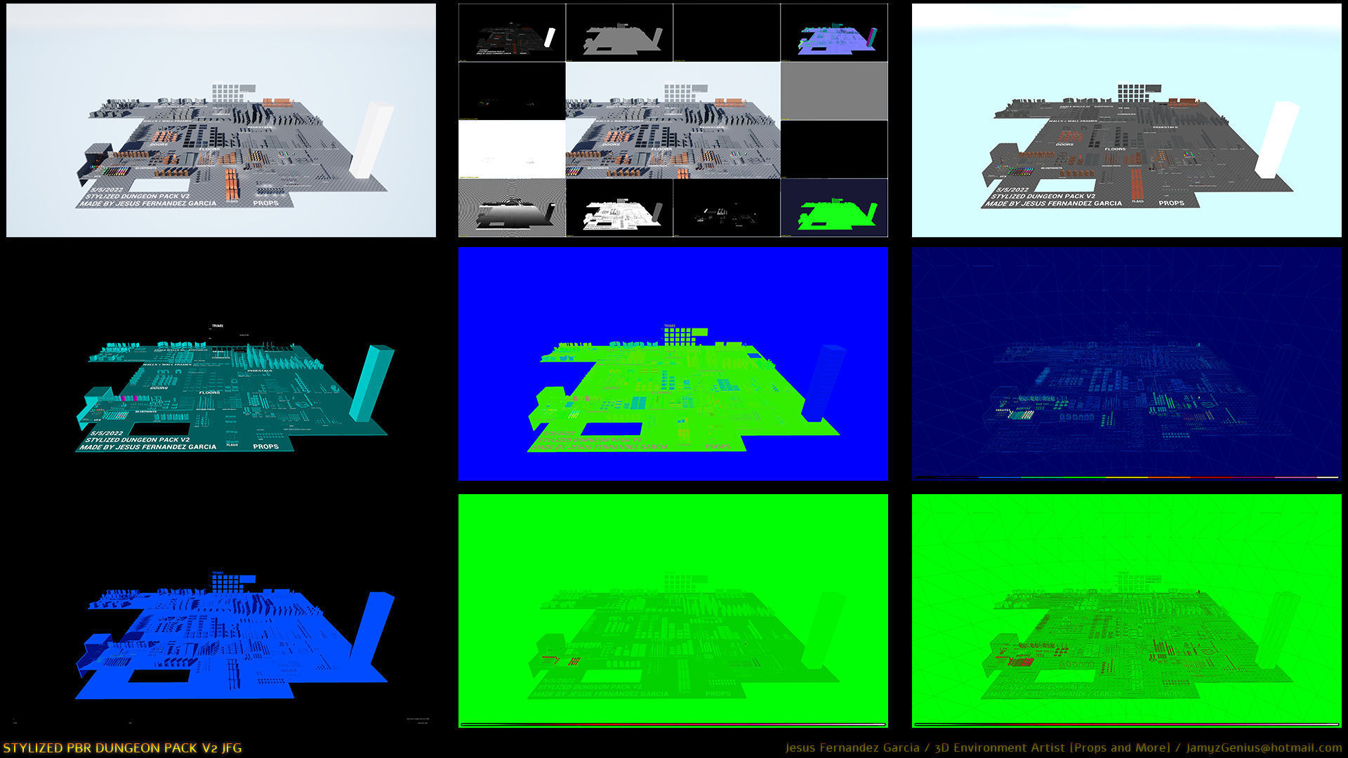 Stylized PBR Dungeon Pack JFG V2 - Source Files - 2022 EDITION Low-poly 3D model_26