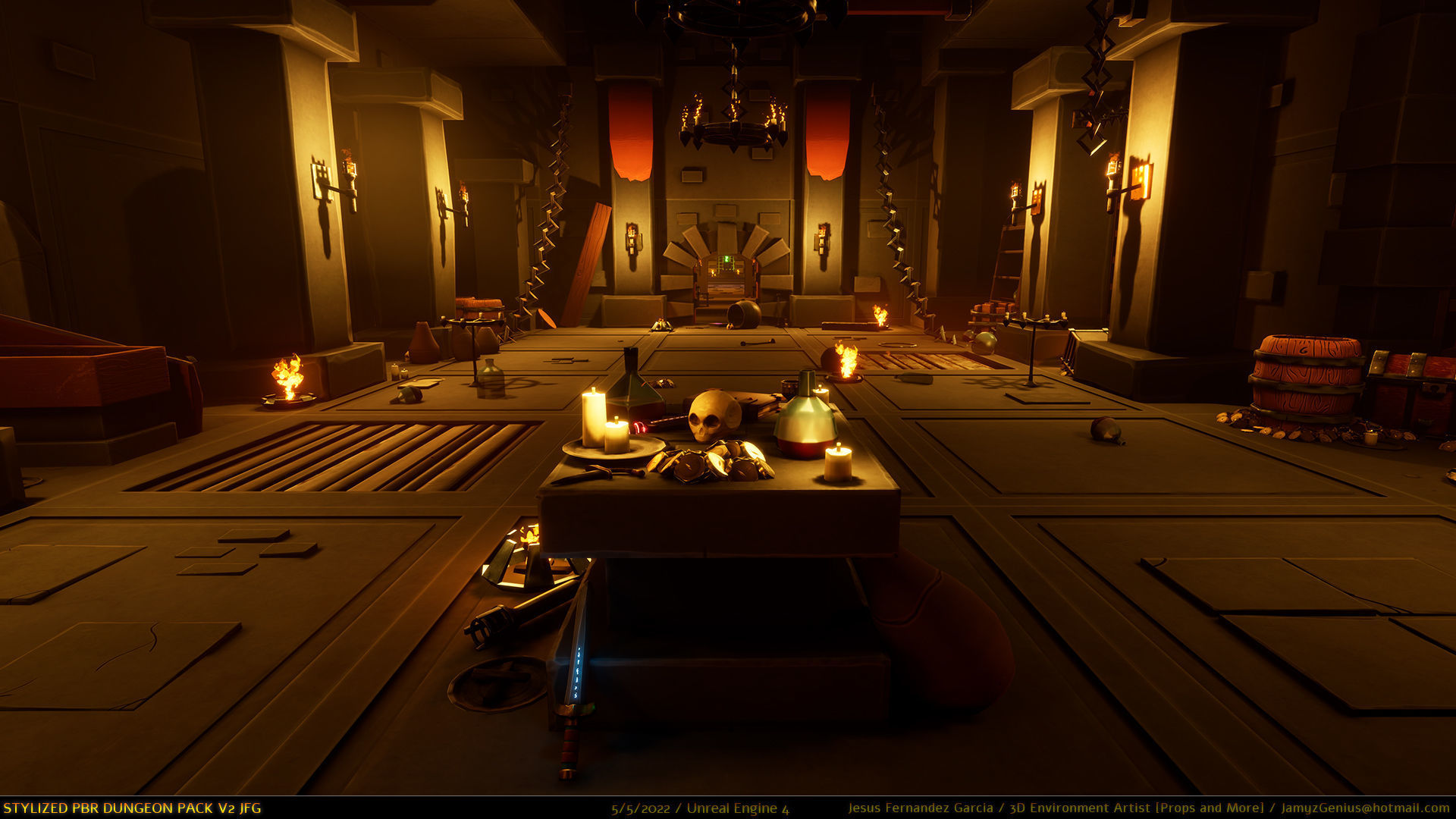 Stylized PBR Dungeon Pack JFG V2 - Source Files - 2022 EDITION Low-poly 3D model_31