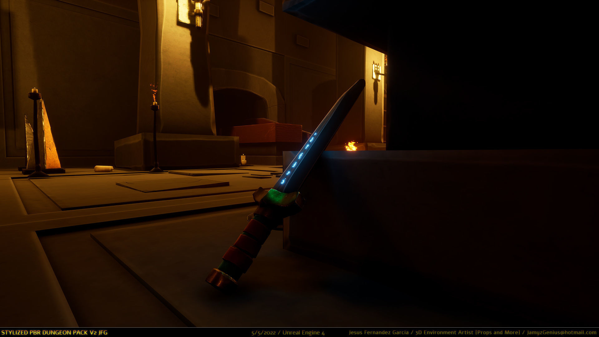 Stylized PBR Dungeon Pack JFG V2 - Source Files - 2022 EDITION Low-poly 3D model_32