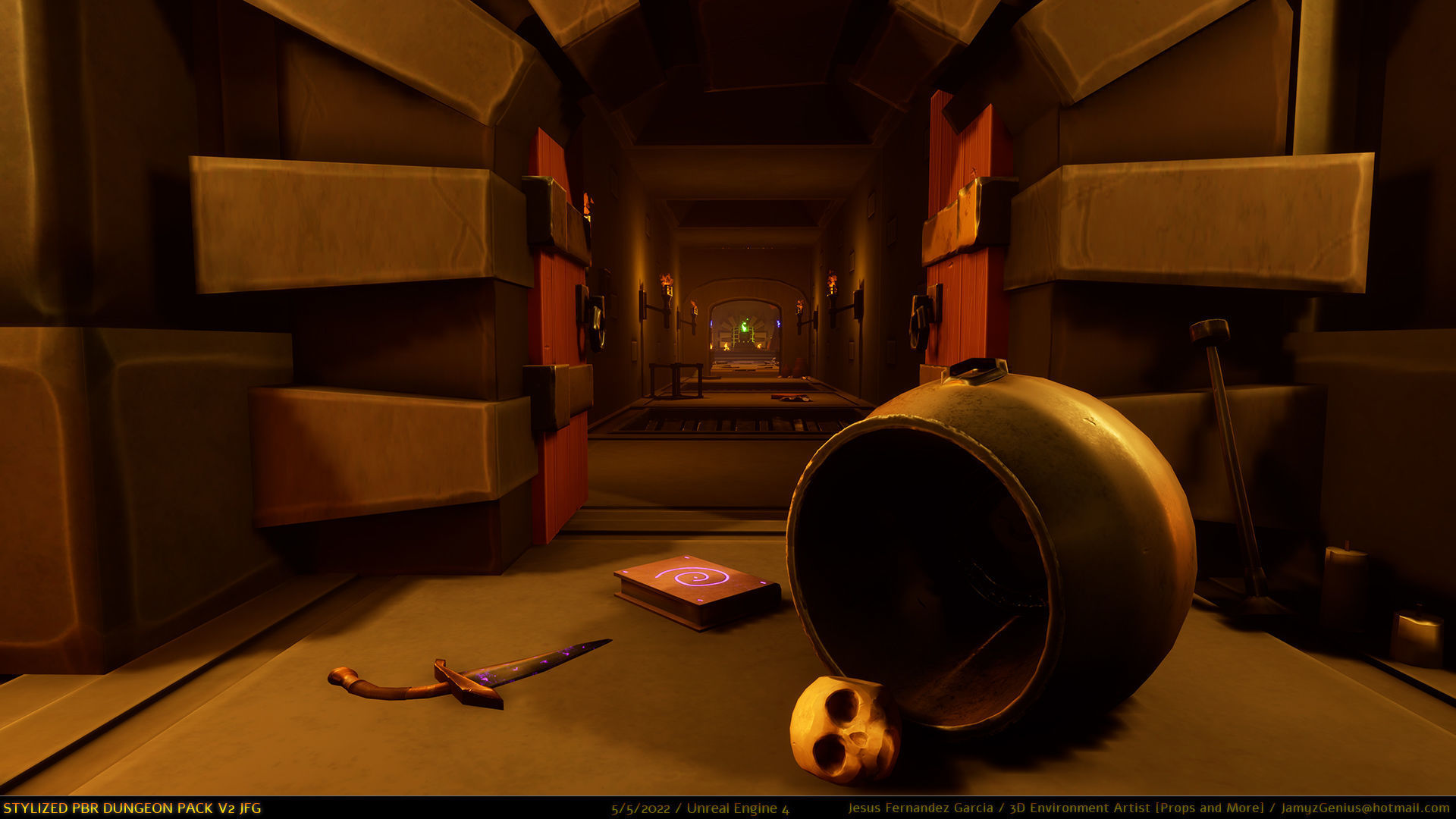 Stylized PBR Dungeon Pack JFG V2 - Source Files - 2022 EDITION Low-poly 3D model_34