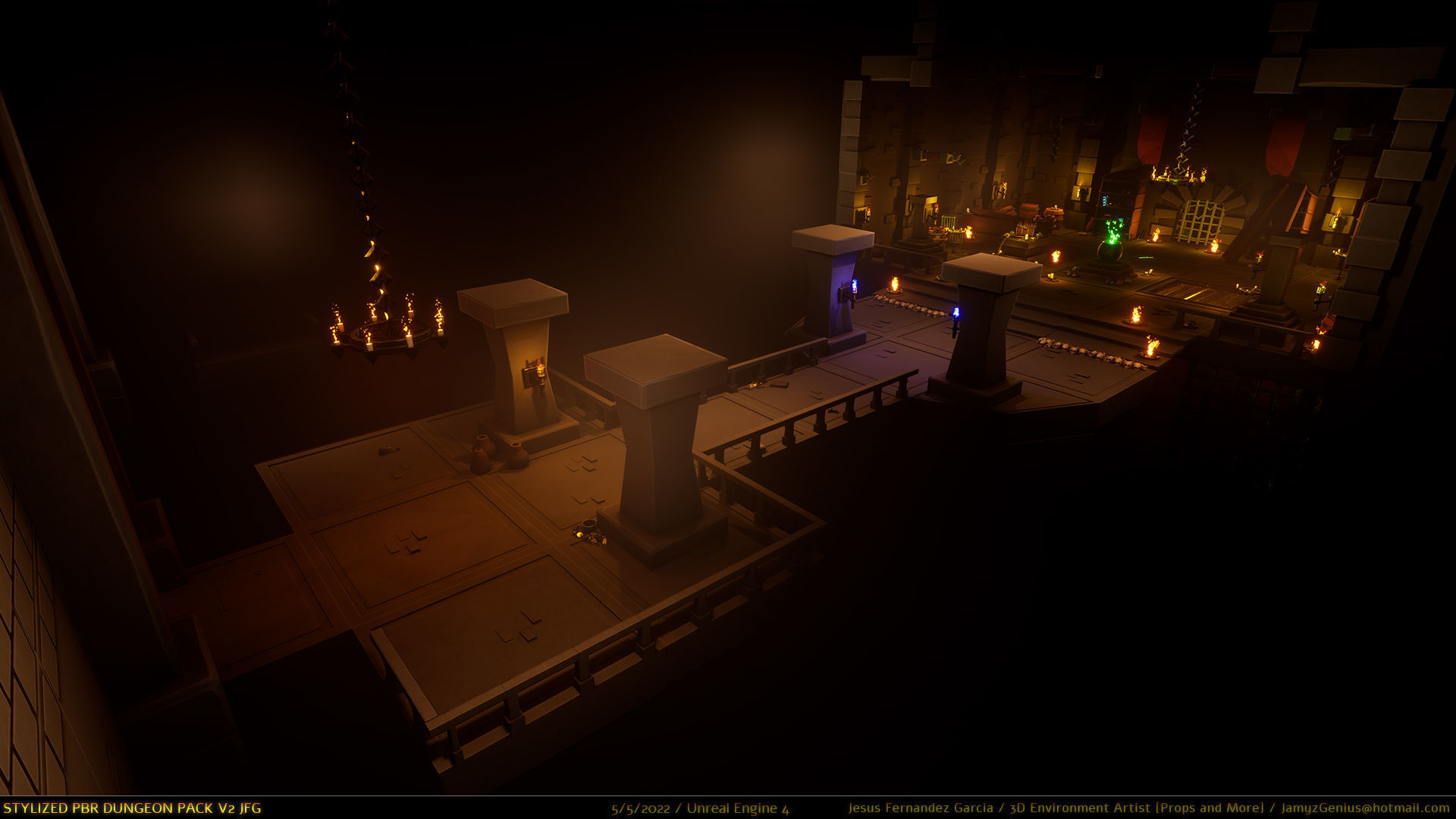 Stylized PBR Dungeon Pack JFG V2 - Source Files - 2022 EDITION Low-poly 3D model_35