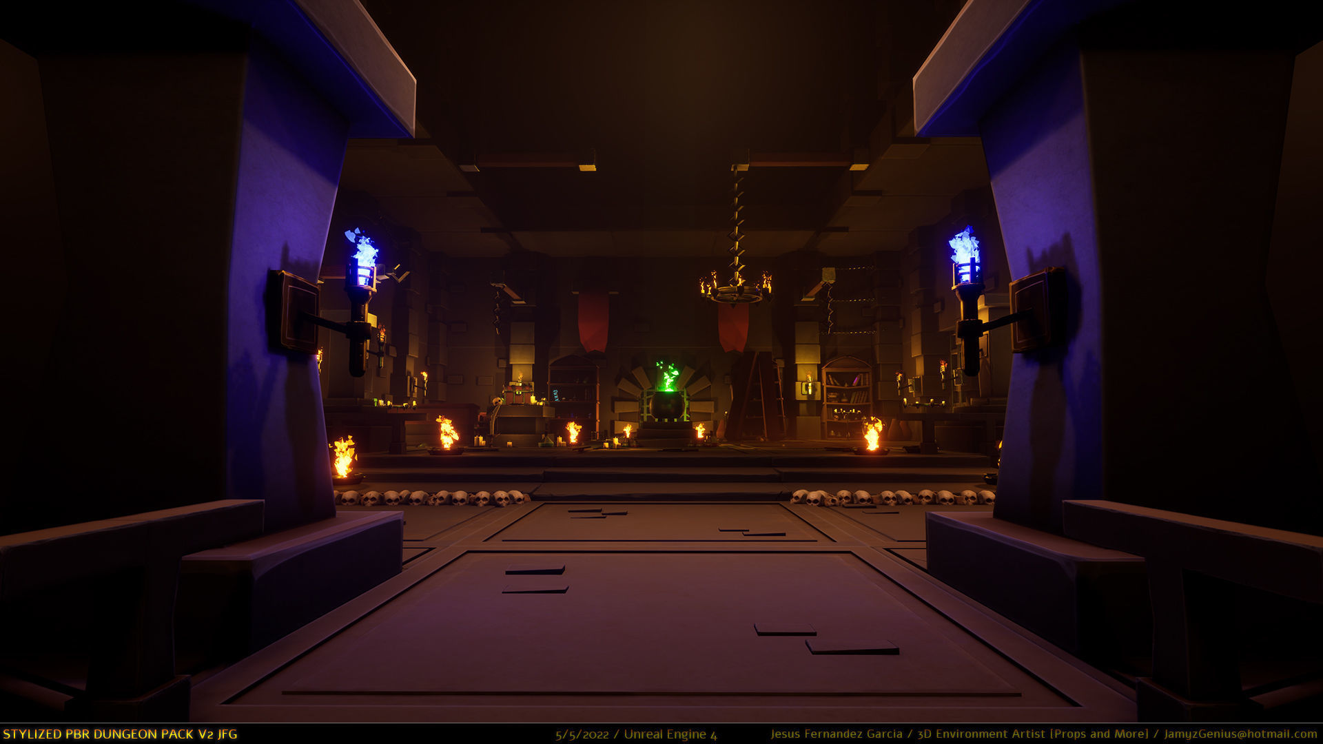 Stylized PBR Dungeon Pack JFG V2 - Source Files - 2022 EDITION Low-poly 3D model_30