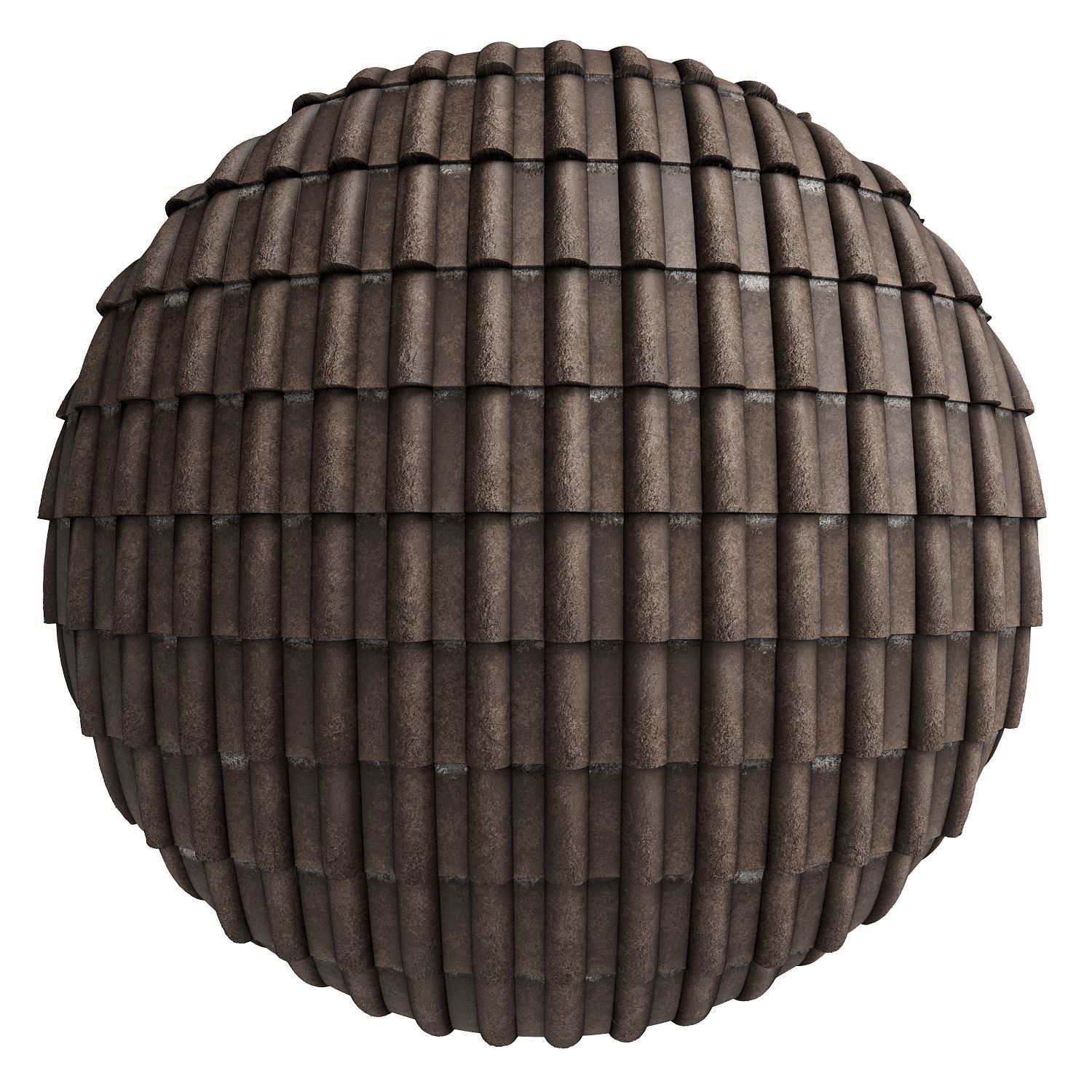 Roof Tile Materials 2- By 3 color Pbr By Sbsar 4k Texture_1