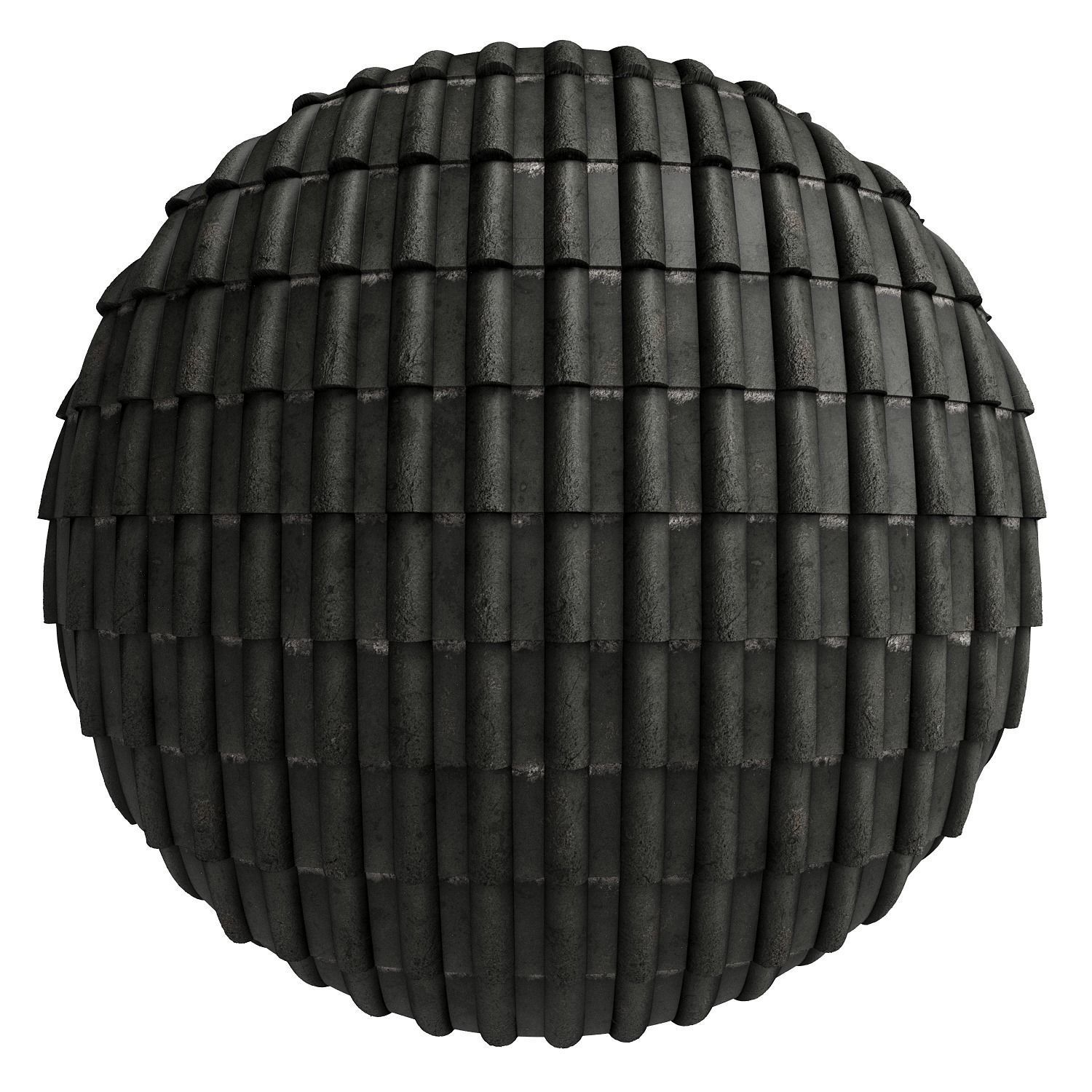 Roof Tile Materials 2- By 3 color Pbr By Sbsar 4k Texture_4