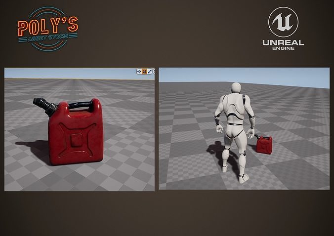 Petrol  Gas Can - Stylized Low Poly Low-poly 3D model 7