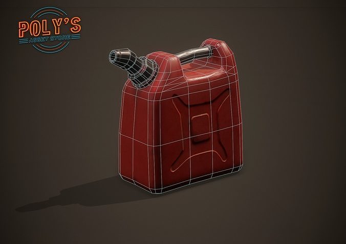 Petrol  Gas Can - Stylized Low Poly Low-poly 3D model 2