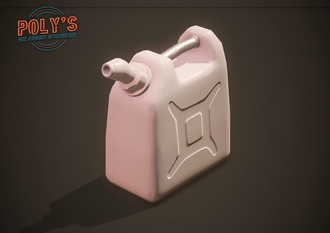 Petrol  Gas Can - Stylized Low Poly Low-poly 3D model 4