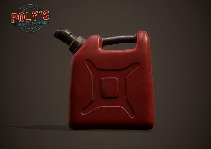 Petrol  Gas Can - Stylized Low Poly Low-poly 3D model 6