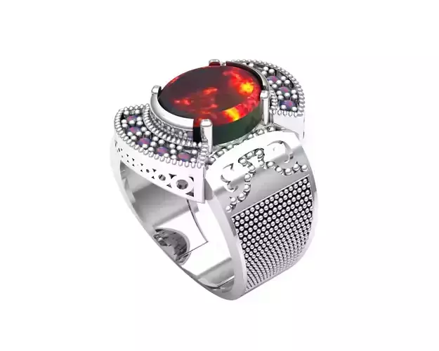 Turkish silver ring men 