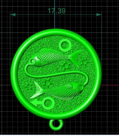 Zodiak Pendant 3D print model_8