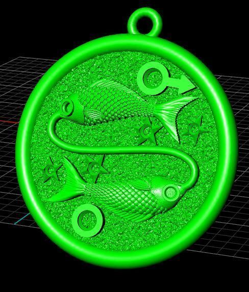 Zodiak Pendant 3D print model_7