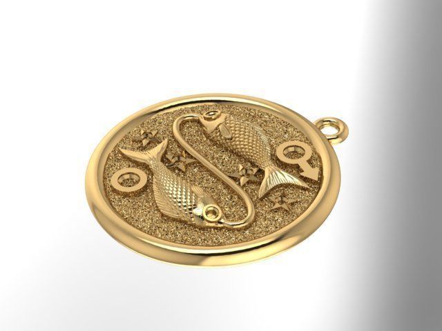 Zodiak Pendant 3D print model_3
