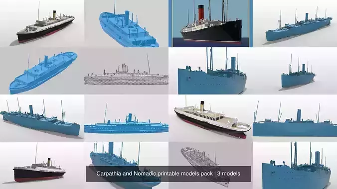 Carpathia and Nomadic printable models pack 3D Model Collection