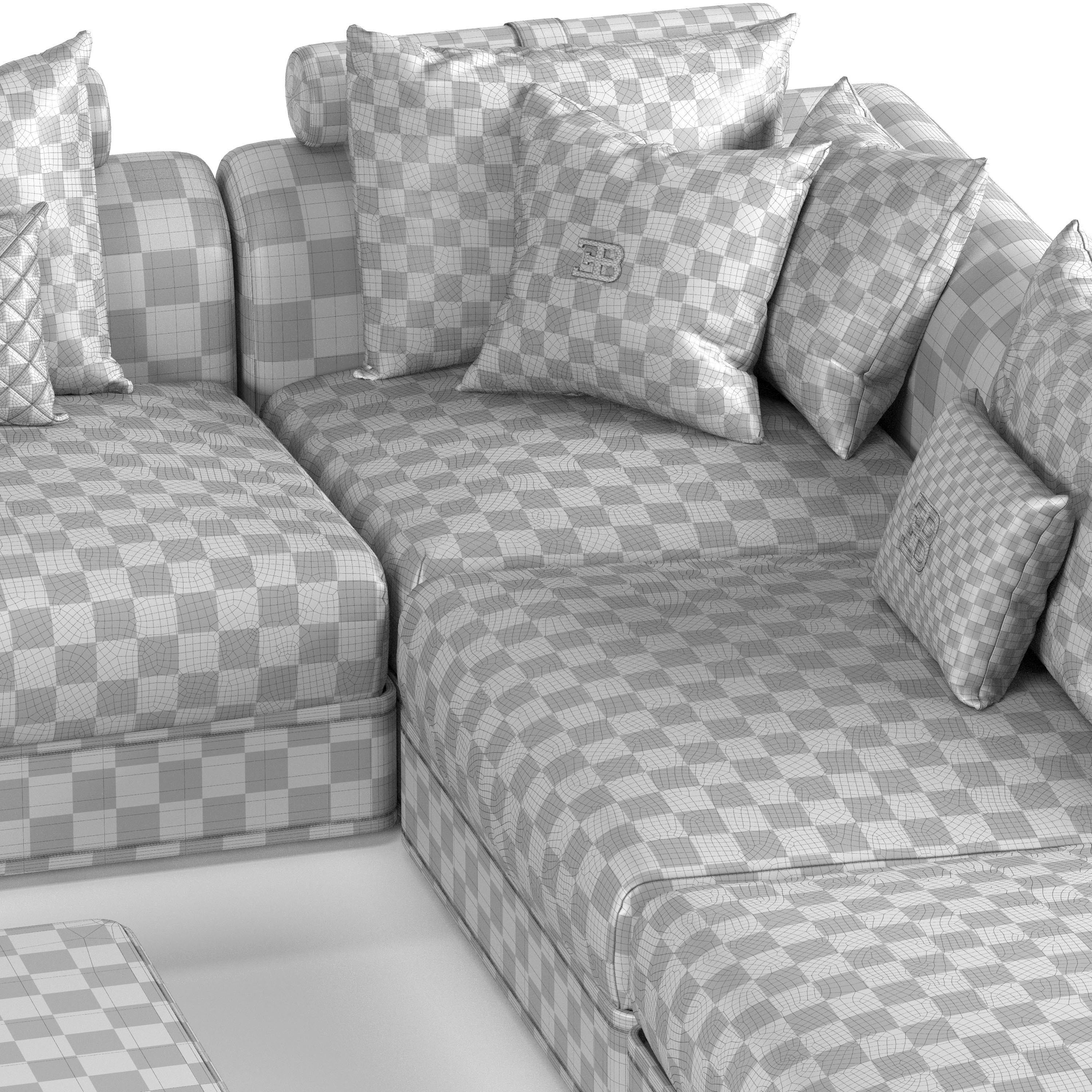 Le Mans modular Sofa By Bugatti Home 3D model_7