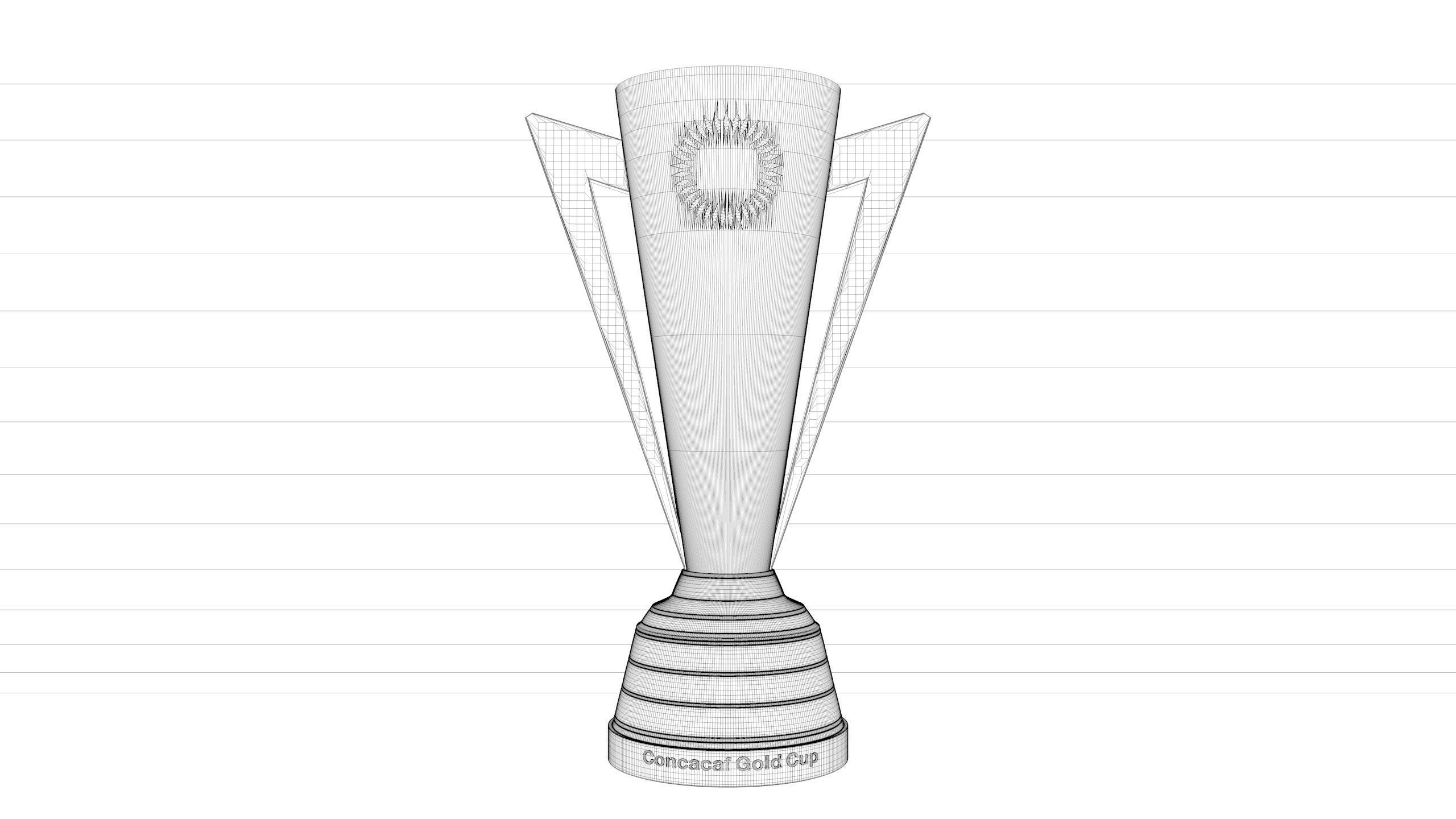Gold Cup Concacaf Trophy  3D model_5