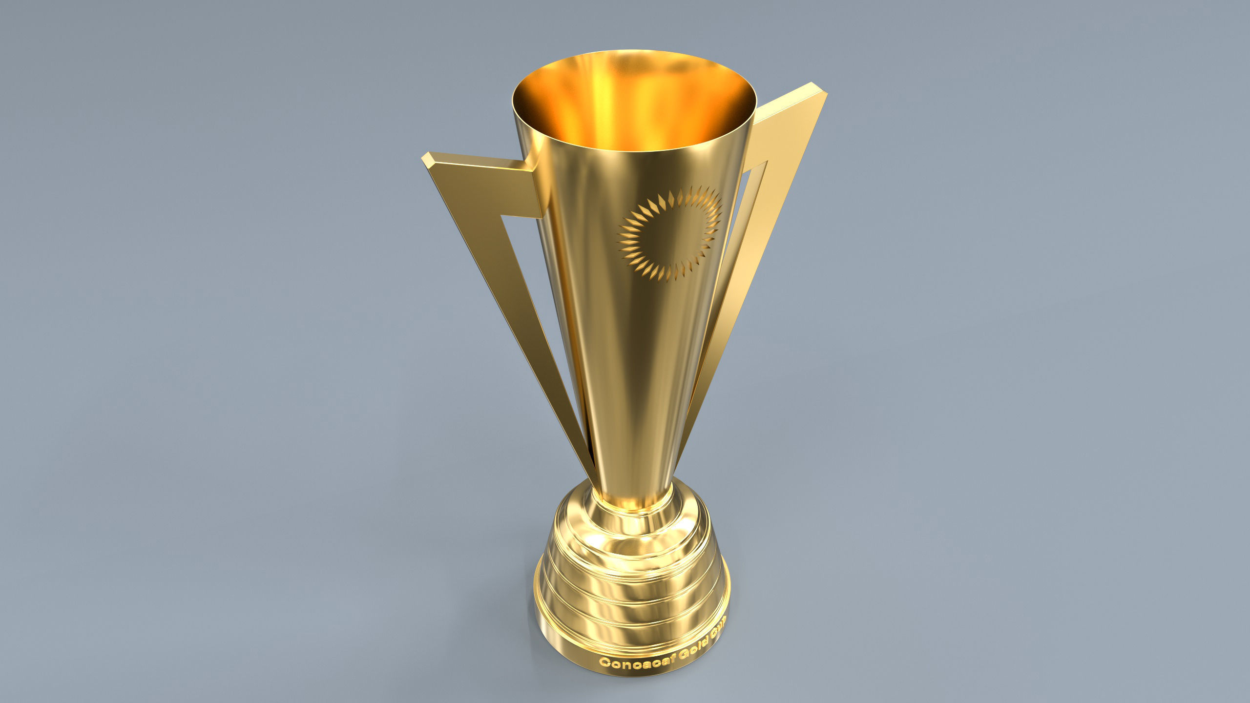 Gold Cup Concacaf Trophy  3D model_2
